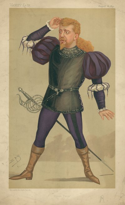 M Jean de Reszke, ténor polonais, 8 août 1891, caricature de Vanity Fair - Leslie Matthew Ward